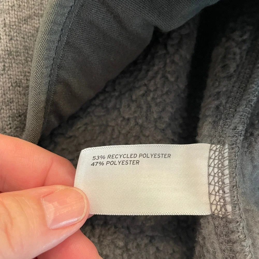Duluth Trading Co Mens 3XL Gray Sweater Fleece Vest Sherpa Lined Full Zip Relax